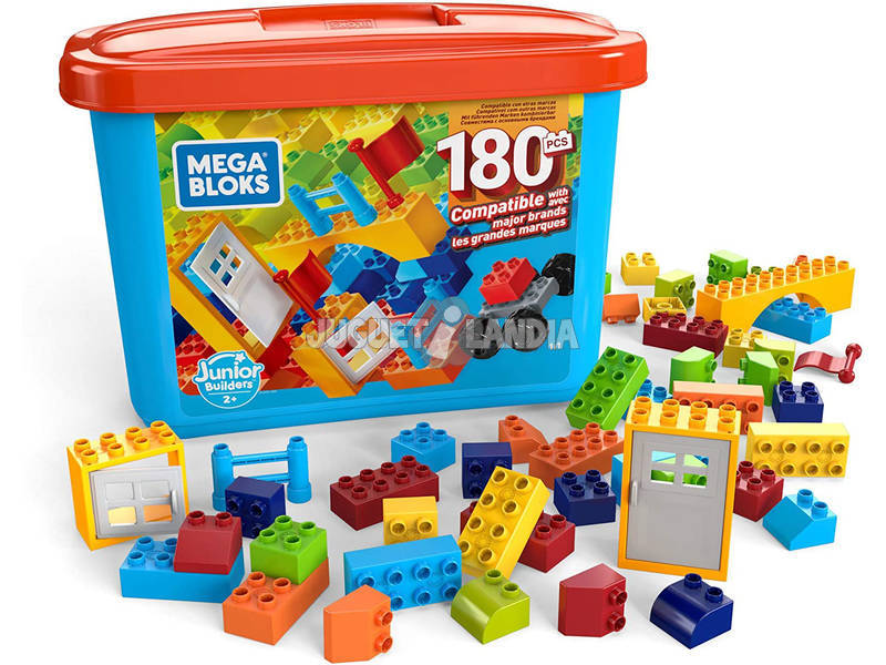 Mega Bloks Cubo Blu 180 Pezzi Mattel GJD22