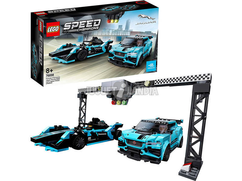 Lego Speed Champions Formule E Panasonic Jaguar Racing Gen2 Car and Jag 76898