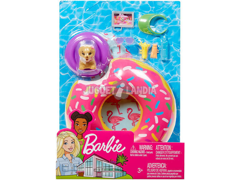 Barbie Set Mobili Esterno Piscina Mattel FXG38