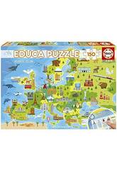 Puzzle 150 Europa-Karte von Educa 18607