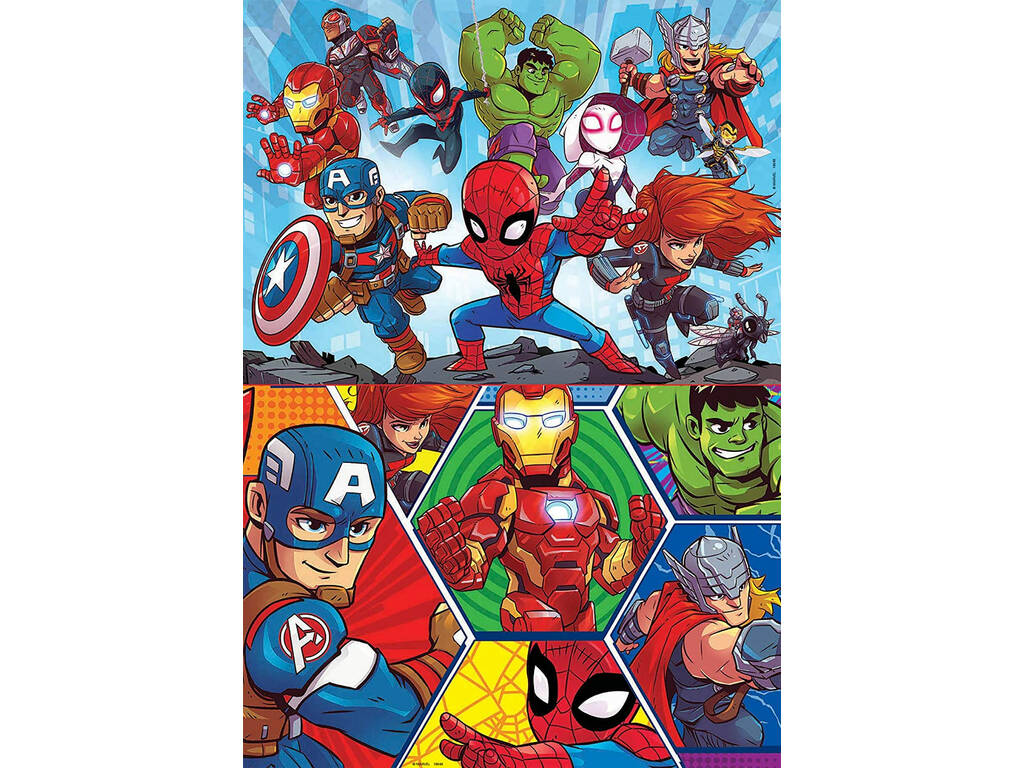 Puzzle 2x20 Marvel Super Helden Abenteuer von Educa 18648