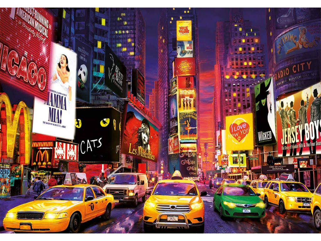 Puzzle 1000 Times Square, New York Neon Educa 18499