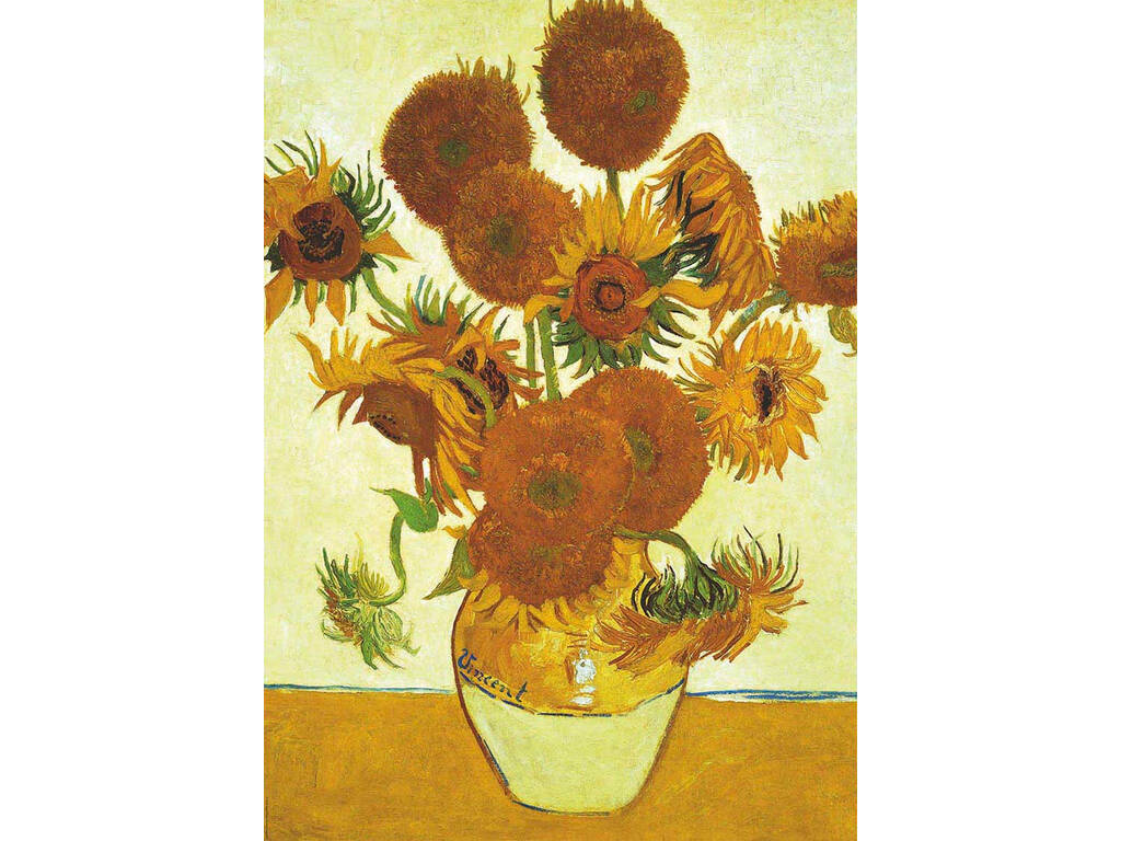 Puzzle 2x1000 Sonnenblumen + Terraza de Café Por La Noche, Van Gogh