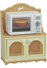 Sylvanian Families Epoch Imagination Microwave Cabinet Set 5443
