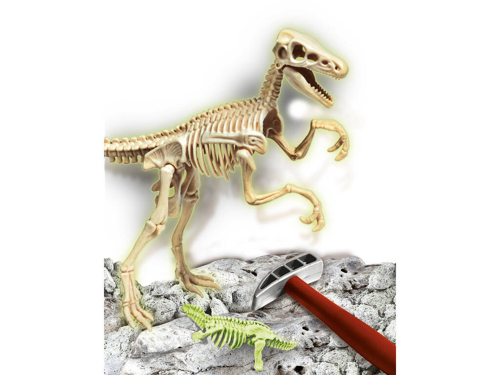 Arqueojugando Velociraptor Fosforescente Clementoni 55352
