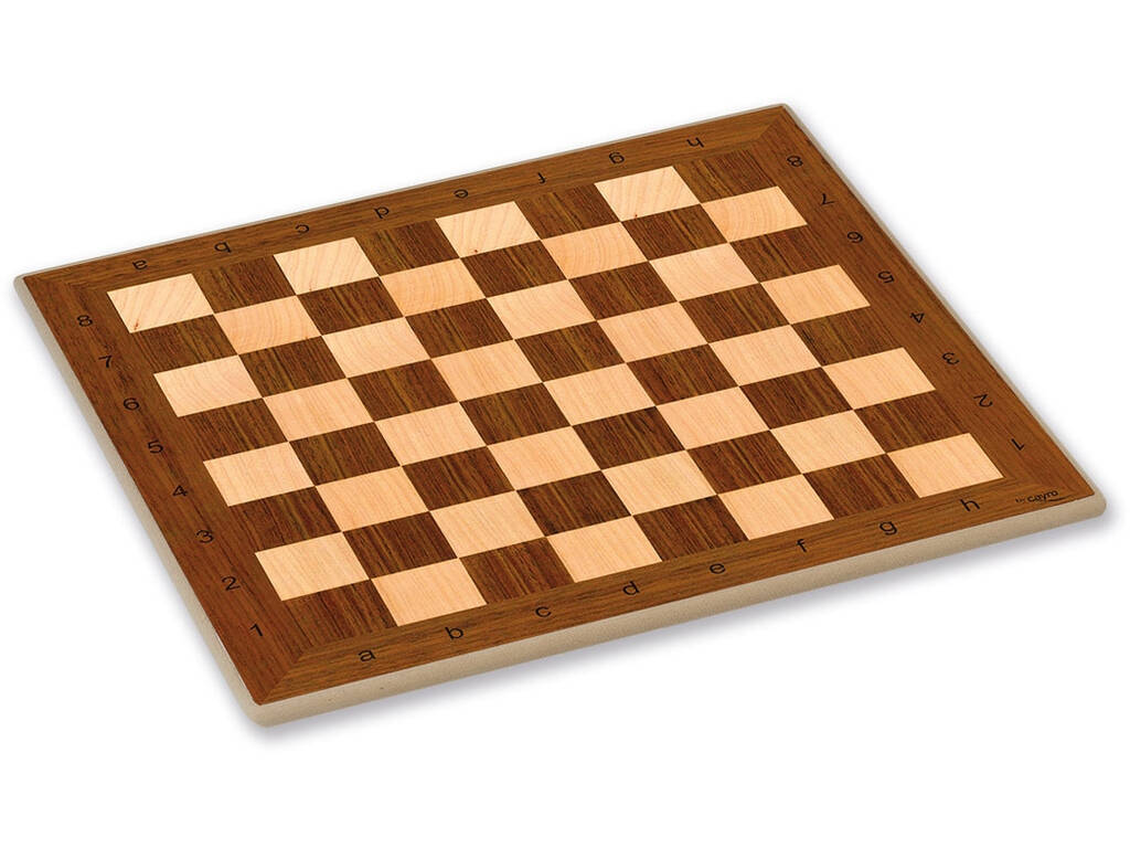Schach- und Damebrett aus Holz 33x33 cm. Cayro T-137