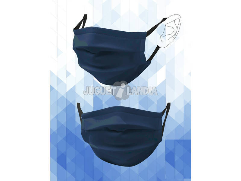 Masque Hygienique réutilisable Lisse Bleu Marine T-L Kamabu 17098