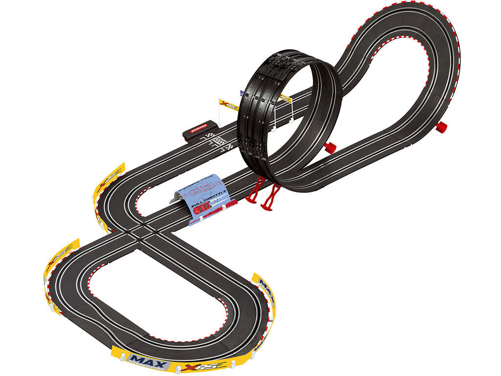 Circuit Cars Rocket Racer Flash et Storm 5.3 m. avec des Lumières Carrera 62518