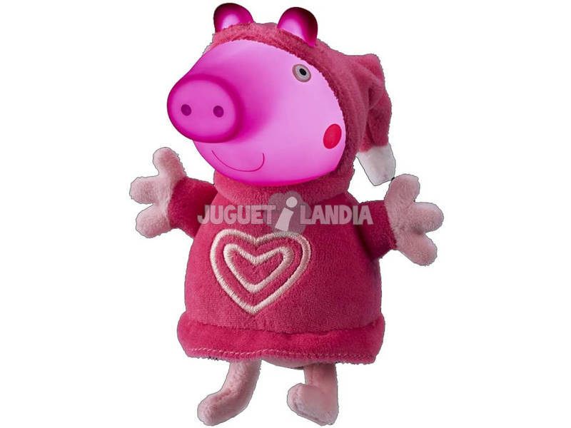 Peppa Pig Plüschtier mit Licht Pyjama Rosa von Bandai 6916