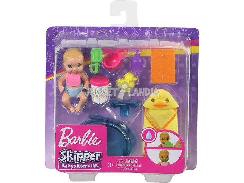 Barbie Skipper Porte-bébé Heure du Bain Mattel GHV84