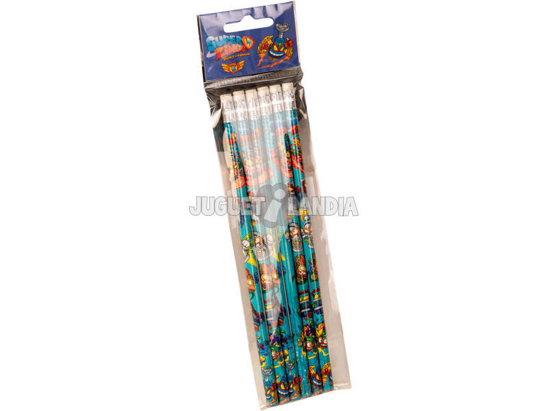 Superzings Set 6 Stifte mit Gummi CYP GS-604-SZ