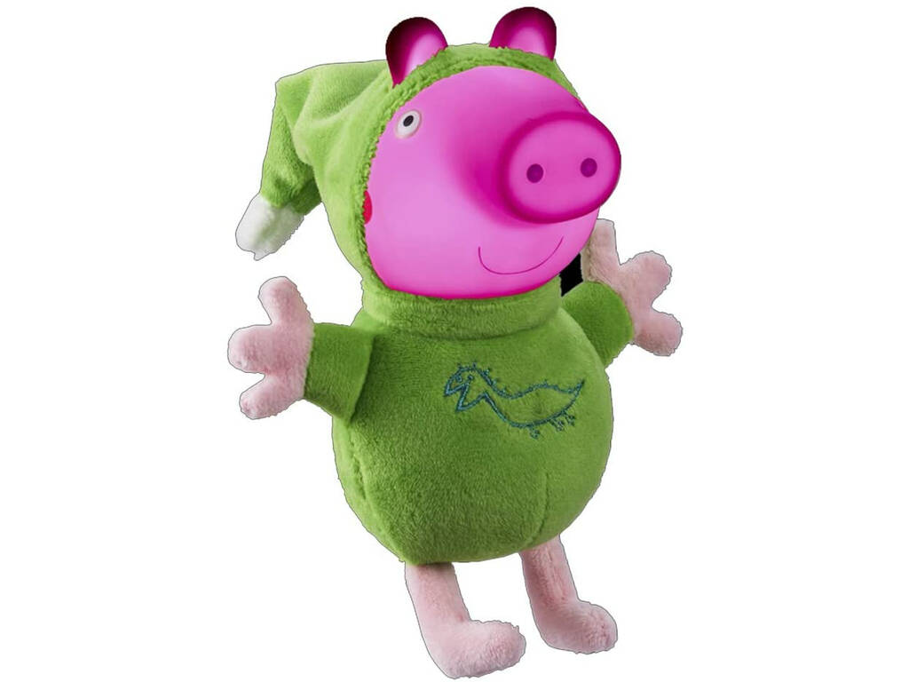 Peppa Pig Peluche George con Luz Pijama Verde Bandai 6917
