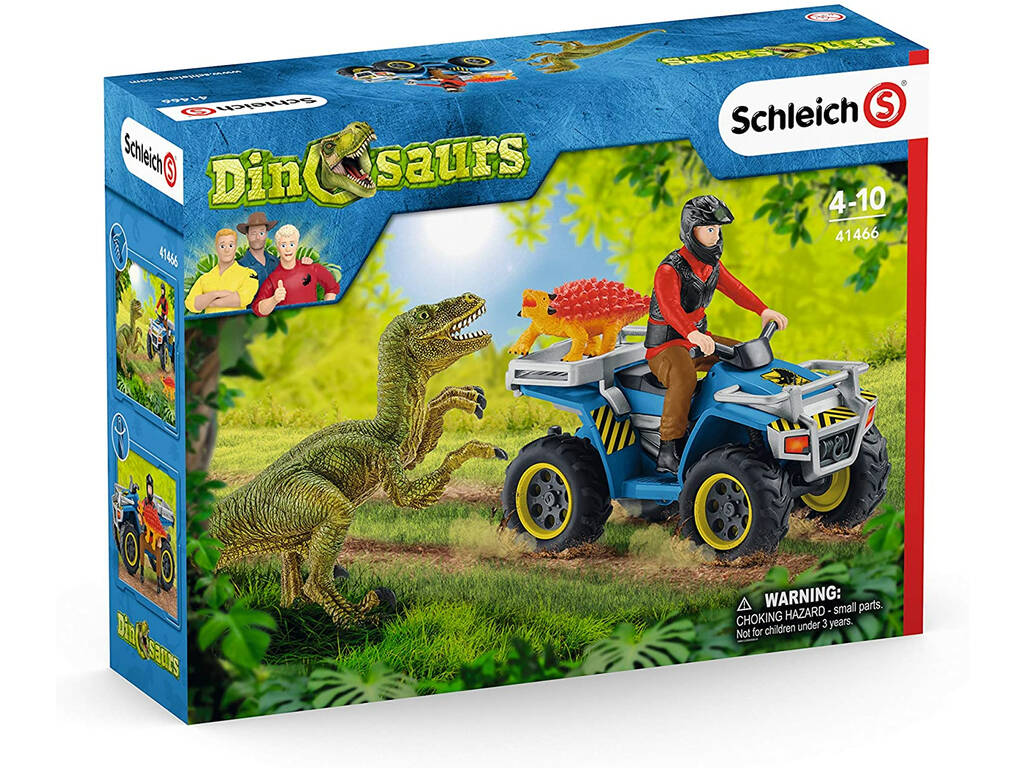 Dinosaurs Escape im Quad eines Velociraptors Schleich 41466