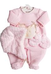 Robe Poup�e 46 cm. Combinaison Rosa Poche Beige Asivil 3184520
