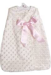 Vestido Mu�eca 46 cm. Saco de Dormir Beige Lazo Rosa Asivil 3185190