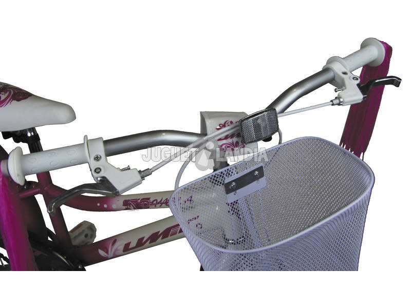 Bicicleta de 20 XT20 Diana Cor-de-rosa e Branca com Cesto Umit 2071-35