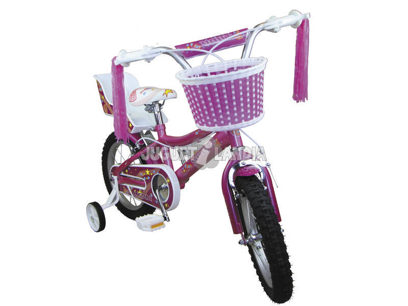 Bicicleta 14 Lydia com Cesto e Assento para Boneca Umit J1461