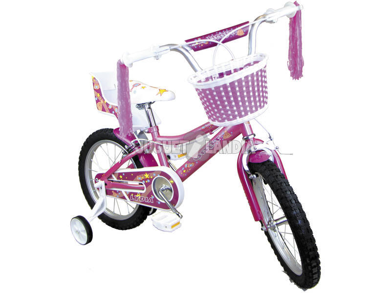 Bicicleta de 16 Lydia com Cesto e Assento para Boneca Umit J1661