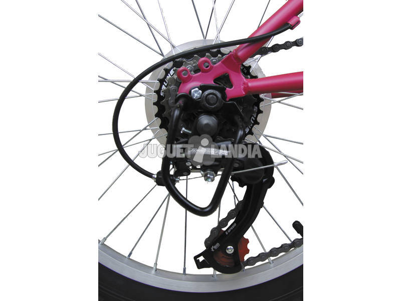 Bicicleta XR-200 Diana Cor-de-rosa e Branca com Cambio Shimano 6v e Cesto Umit 2072CS-35