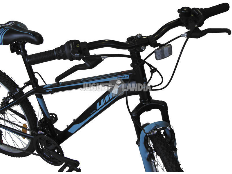 Bicicleta XR-240 Preta com Cambio Shimano 18v e Suspenção Dianteira Umit 2470CS-7