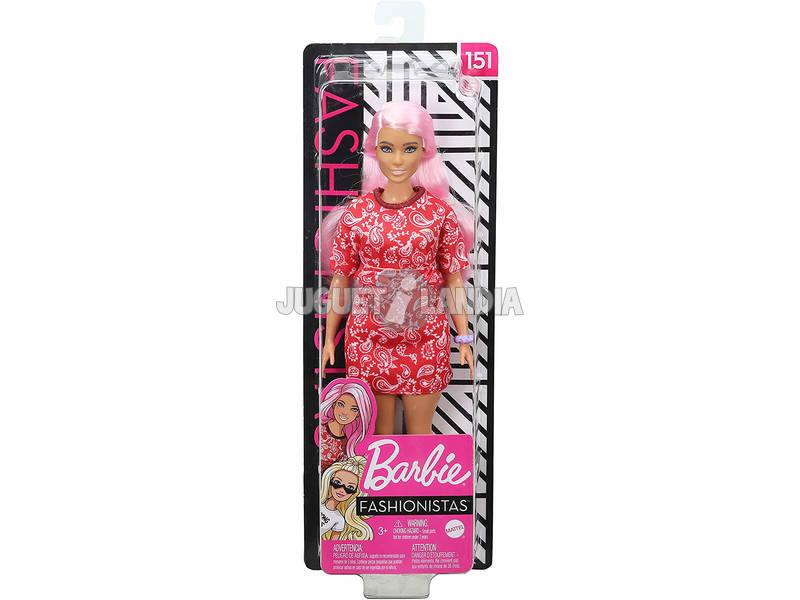 Barbie Fashionistas Bandana Shirt Dress Mattel GHW65
