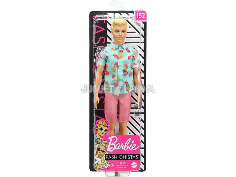 Barbie Ken Fashionista Hemd mit Früchten Mattel GHW68