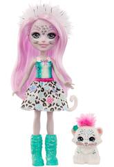 Enchantimals Mu�eca Sybill Snow Leopard y Flake Mattel GJX42