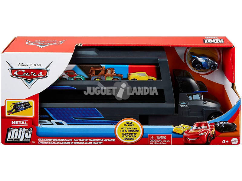 Cars Mini Racer Camión de Coches de Carreras y Jackson Mattel GNW35
