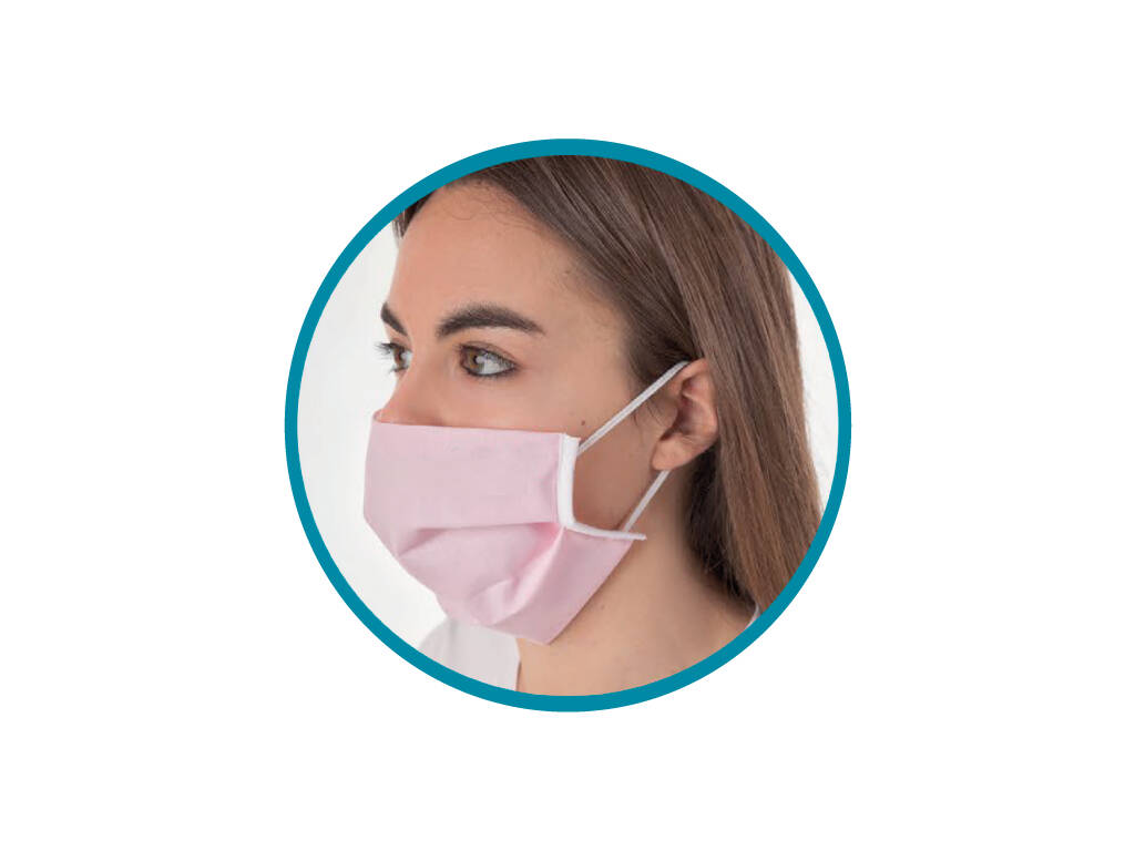 Hygienische Schutzmaske Erwachsene 3 Filter Rosa Kamabu 90004