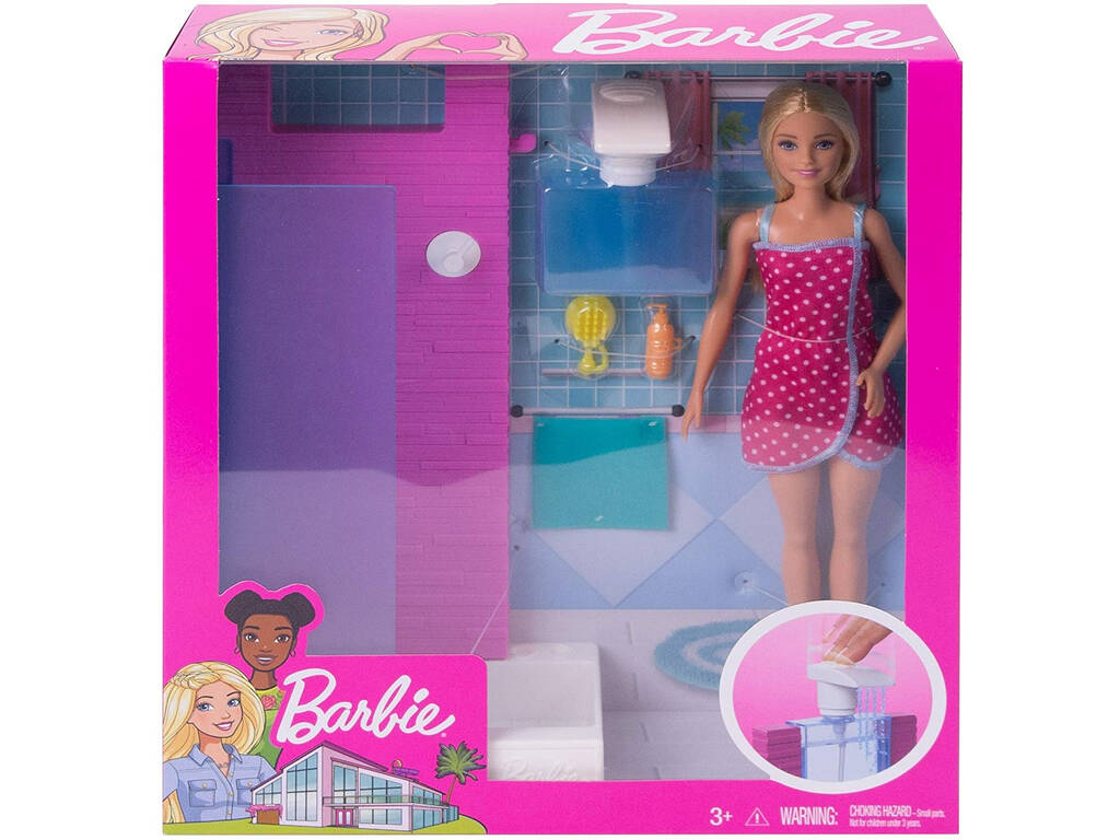 Barbie Mobiliario Ducha Mattel FXG51