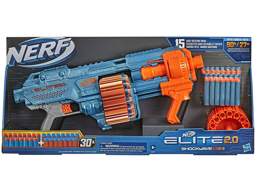 Lançador De Dardos Nerf Elite 2.0 Shockwave Rd-15 Hasbro