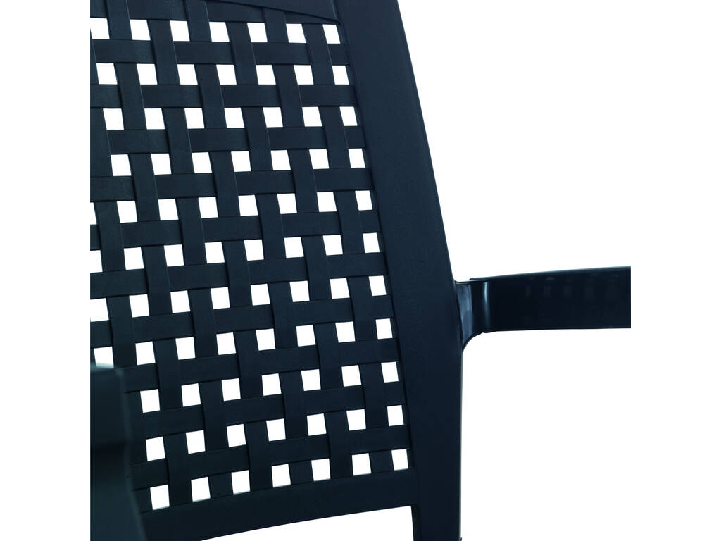 Cadeira Metal Antracite Mobiliário de Jardim SP Berner 55117