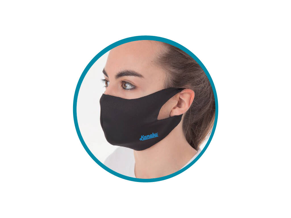 Hygienische schwarze Schutz-Neoprene Maske Kamabu 80025