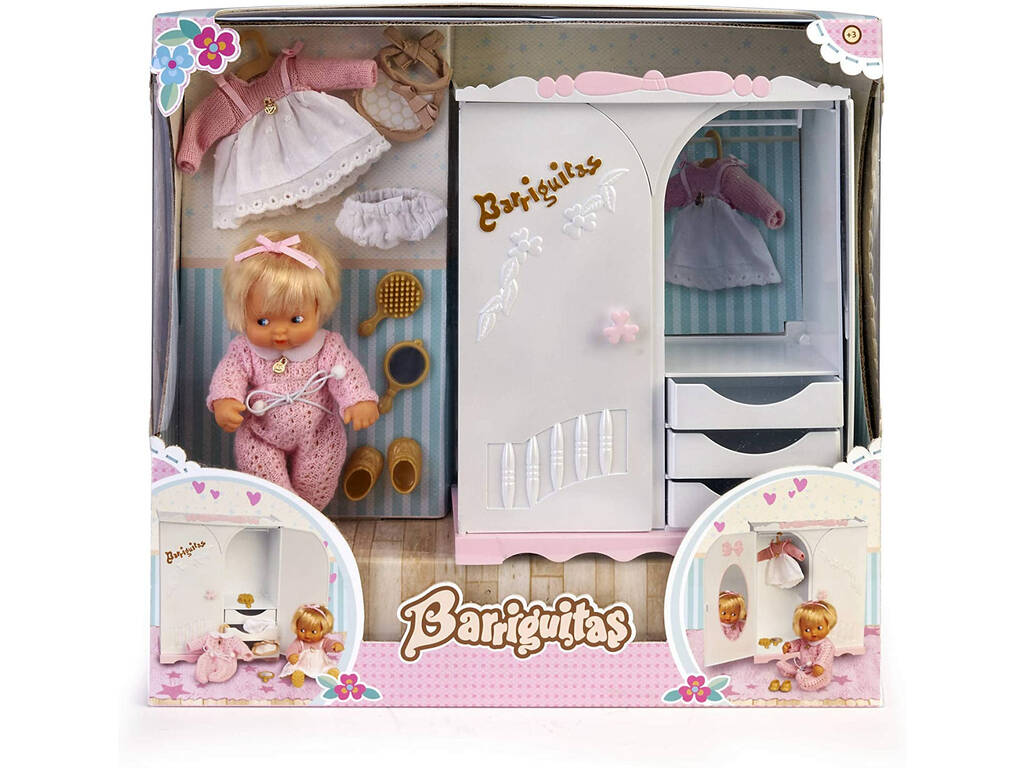 Barriguitas Kleiderschrank mit Puppe Famosa 700015811