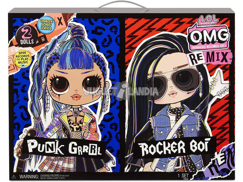 LOL Surprise OMG Remix Pack Menino e Menina Rock Music Giochi Preziosi LLX01000