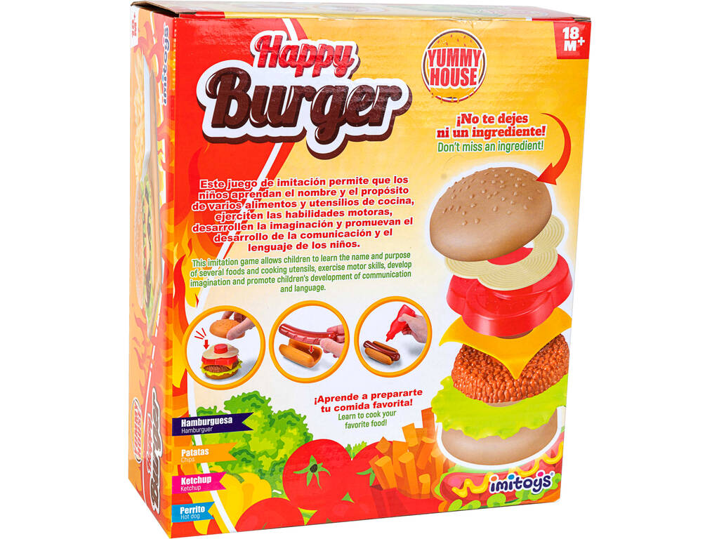 Happy Burger 4-teiliges Set
