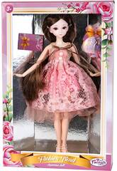 Poupée à La Japonaise 29 cm. Robe Rose avec des Perles