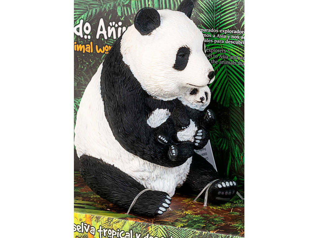 Mundo Animal Figurine Panda avec Bébé 14 cm.