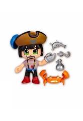 Pinypon Action Figurine Pirate Avec Animal de Compagnie Crabe Famosa 700015801
