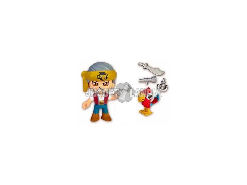 Pinypon Action Figurine Pirate Avec Animal de Compagnie Perroquet Famosa 700015801