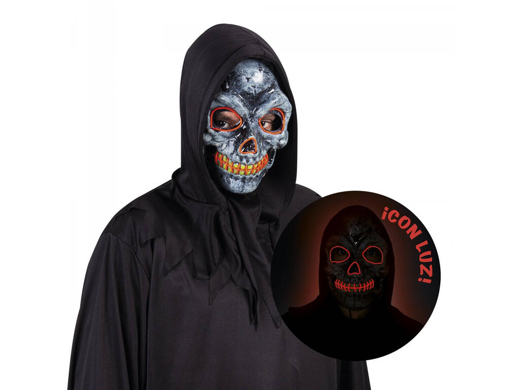 Skull Maske mit Licht Rubies S5157