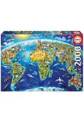 Puzzle 2000 Smbolos do Mundo Educa 17129