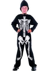 Skelett-kostüm für Kinder Grösse L