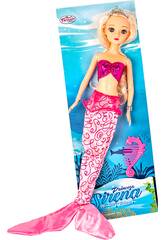 Muñeca Sirena 30 cm. Rosa