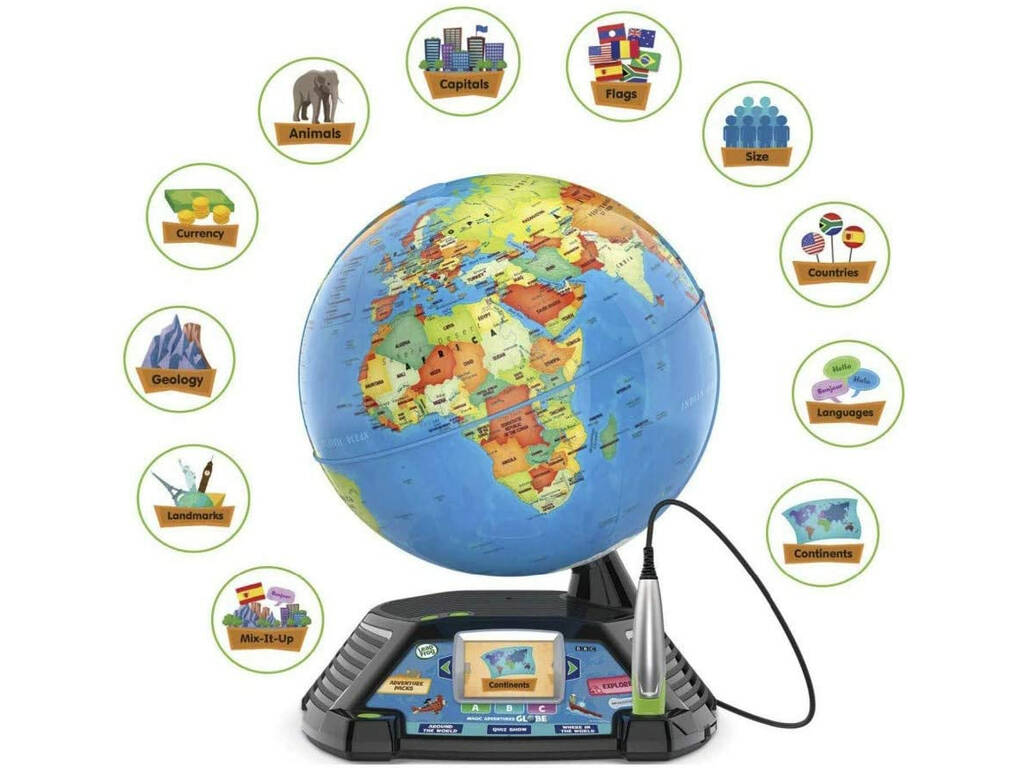 VTech - Globe terrestre interactif multimédia. 11 catégories de
