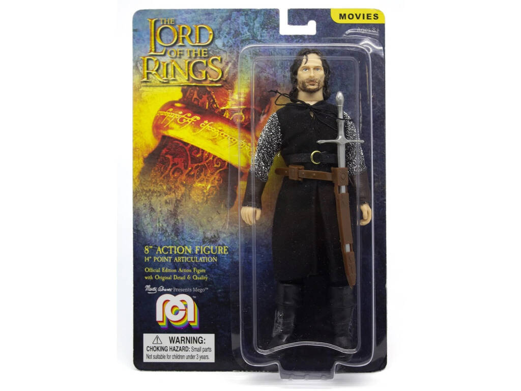 Aragorn Il Signore degli Anelli figura Articolata Collezione Mego Toys 62849
