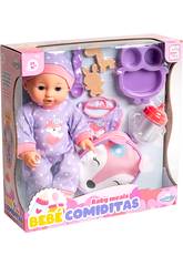 Poup�e 30 cm. avec Sac � Dos et Accessoires Lilas
