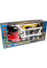 Camion Porte-voitures Rouge avec 2 Formule 1