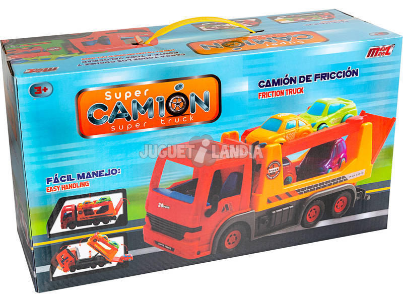 Camion Per Bambini Arancione con 4 Veicoli