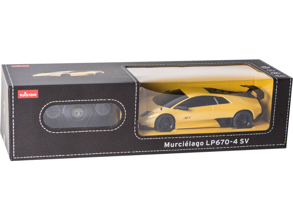 Télécommande 1:24 Lamborghini Chauve-souris 670-4 SV Jaune